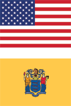 new jersey state flag, american flag